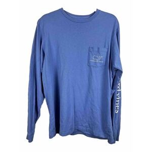 Vineyard Vines T-shirt Men's Small Blue Long Sleeve Pocket